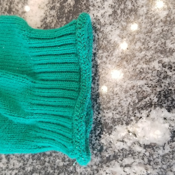 (S) DKNY Jeans Knitted Sweater Metallic Lettering Jewel Tone Logo Graphic - Picture 7 of 10